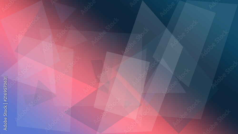 Obraz premium Layered translucent polygons create a vibrant pink and blue abstract composition, offering a modern, futuristic backdrop for websites, presentations, branding, and digital design.