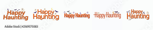 Halloween-themed greeting vector. Vektor, illustration, minimalist, flat