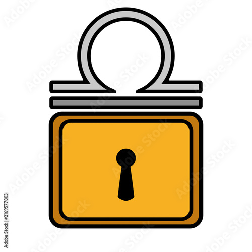 Padlock Keyhole and Libra zodiac Vector Art