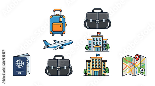 Travel and Tourism Icon Set