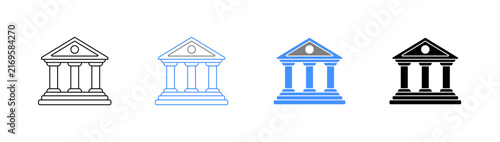 Government Court  and Judiciary Law Vector Icon Pack Illustration
