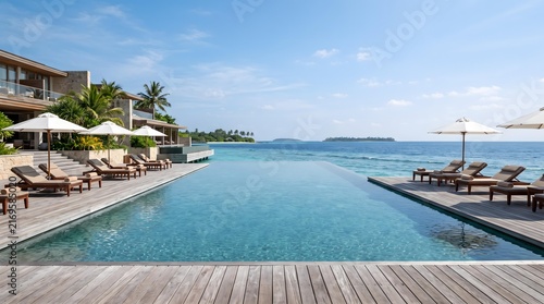 Plakat pool resort in hotel
