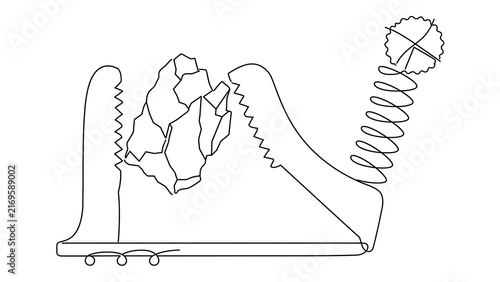 Abstract line art drawing white background.