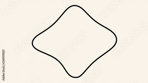 Abstract organic shape on white background.