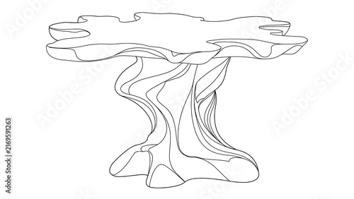 Abstract tree root illustration on white background.
