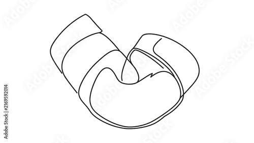 Abstract ribbon knot illustration white background.