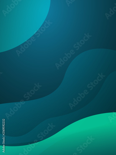Abstract blue and green wave background design