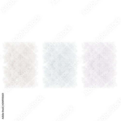 Three textured rectangles with colorful glitter particles