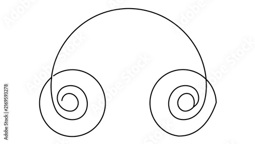 Abstract spiral design on white background.