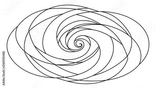 Abstract spiral design on white background.