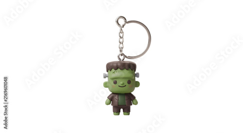 Canvastavla Cute green Frankenstein monster character keychain