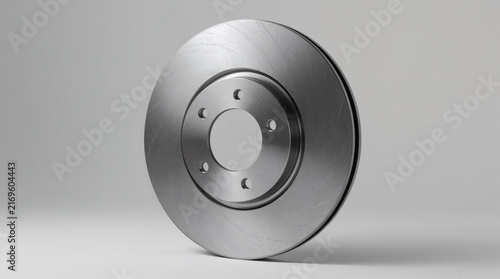 Canvastavla Modern Automotive Brake Disc Rotor Isolated on Neutral Background