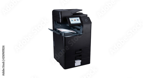 фотографія Modern black office multifunction printer and copier
