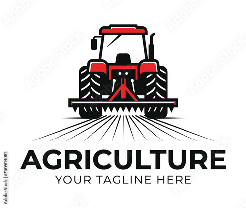 Agriculture Tractor Logo Vector for Modern Farming, Cultivation, and Agricultural Equipment Services
