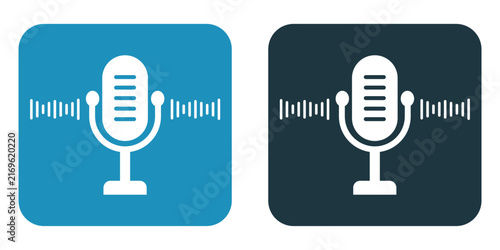 Microphone icon set collection. Simple Microphone icon sound concept symbol website graphic design. Audio recording device vector illustration isolated on white background.