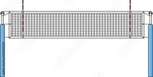 Volleyball Net Vector Illustration. Clean Icon Design Element Isolated on White Background