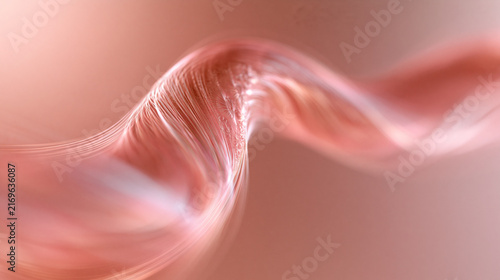 Abstract Flowing Hair Strand and Collagen Fiber Macro Texture