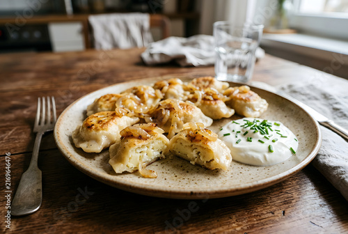 Polnische Pierogi mit Kartoffel-Käse-Füllung