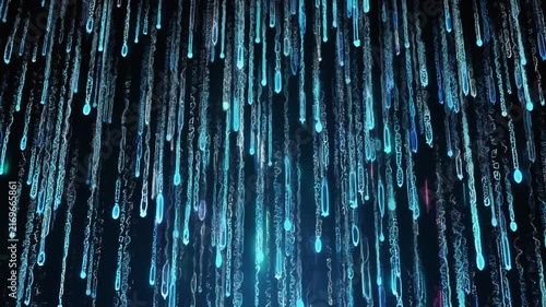 Abstract digital light lines in blue tones creating a futuristic pattern on dark background