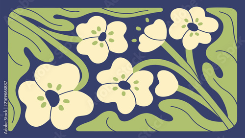 Art Nouveau Floral Decorative Pattern