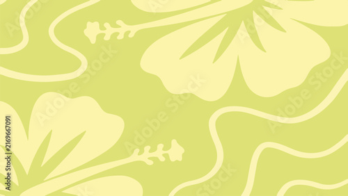 Soft Yellow Floral Summer Art Pattern