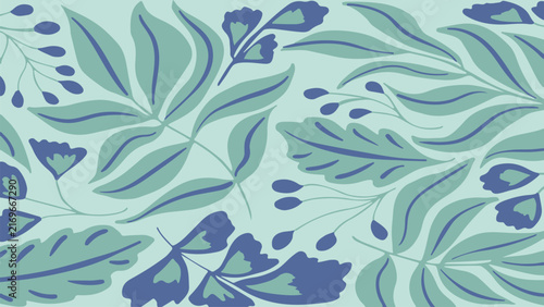 Elegant Botanical Leaf Pattern Illustration