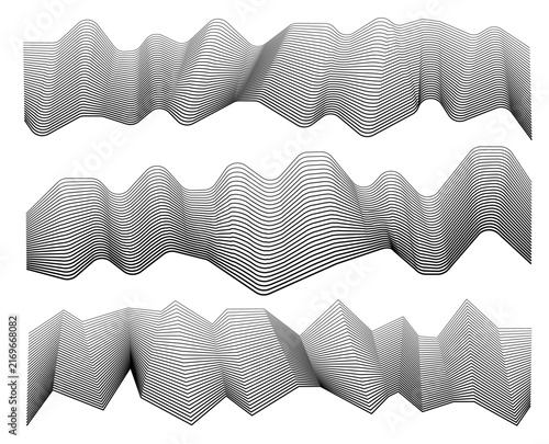 Abstract 3D Wave Line Elements
