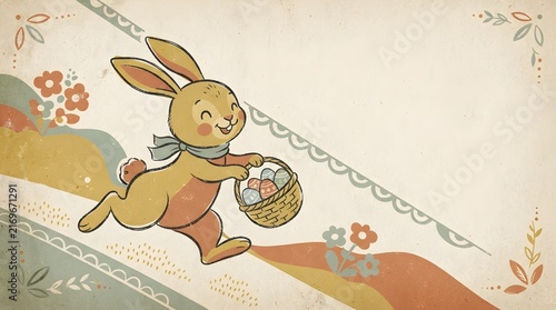 Retro bunny hopping with eggs
