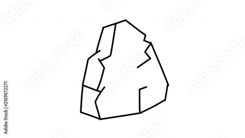 outline icon of rock