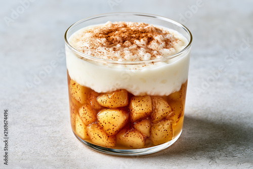 Two Layer Dessert In Round Glass
