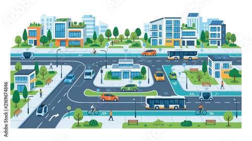 Smart City Transportation: Autonomous Vehicles, Green Buildings, and Connectivity