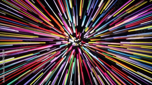Vibrant Colored Pencils Arranged in Radial Starburst Pattern Creating Rainbow Art Design Composition