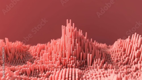 Microscopic view of vertical pillars and nanowires in a dense array, captured with scanning electron microscopy