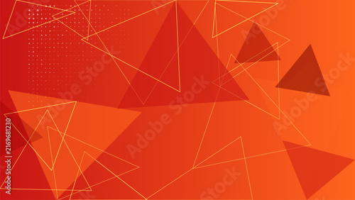 Geometric triangular pattern with gradient orange background a modern abstract design element angular arrangement bright