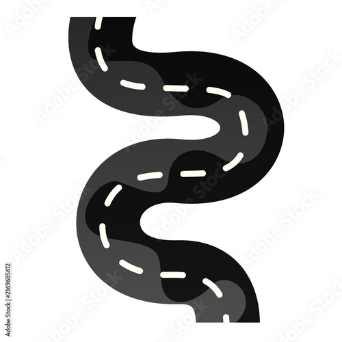 Obraz na płótnie black road symbol