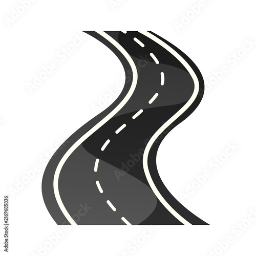 Obraz na płótnie asphalt road vector illustration