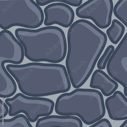 Seamless pattern with a stone wall background
