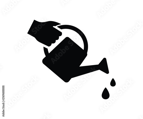 Hand Holding Watering Can Icon