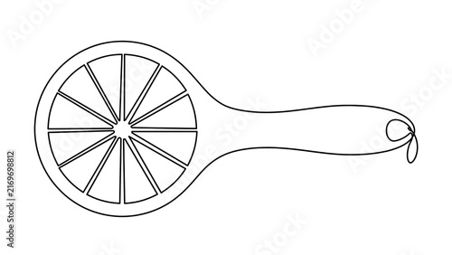 Cheese grater tool illustration white background.