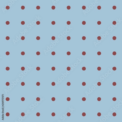 Seamless pattern of red dots on a light blue background, a simple geometric design