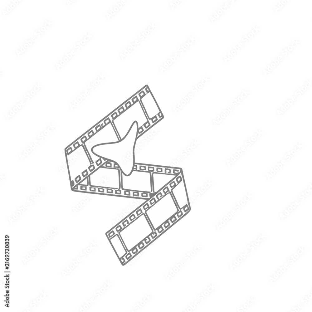 Fototapeta premium Film strip with abstract shape