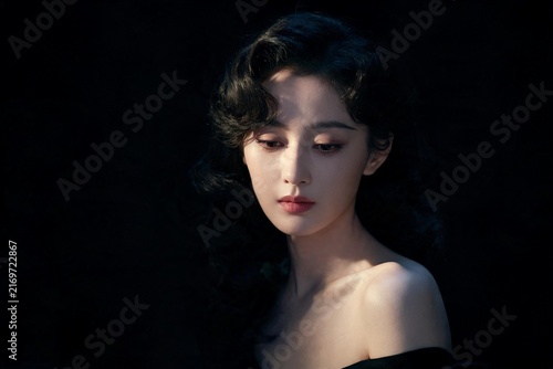 Intense Spotlight Isolation Female Portrait Photography