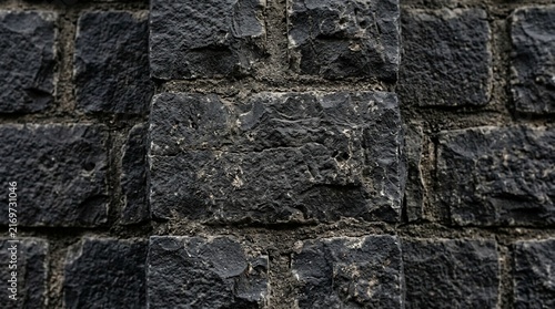 Dark Gray Rough Stone Wall Texture - Textured Background