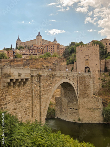 old castle and bridge in Toledo, Spain