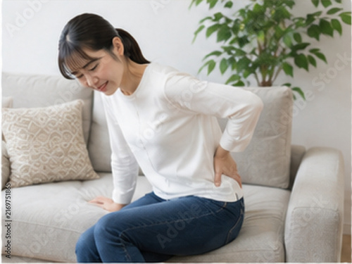 腰痛,腰の痛み,腰,背中,慢性腰痛,急性腰痛,ぎっくり腰,坐骨神経痛,椎間板ヘルニア,腰椎,腰椎症,腰部,痛み,筋肉痛,肩こり,姿勢,猫背,デスクワーク,長時間座る,立ち仕事,運動不足,ストレッチ,マッサージ,整体,整骨院,接骨院,整形外科,リハビリ,理学療法,理学療法士,医師,患者,日本人男性,日本人女性,中高年,シニア,健康,ヘルスケア,セルフケア,腰痛対策,腰痛予防,コルセット,湿布,運動,