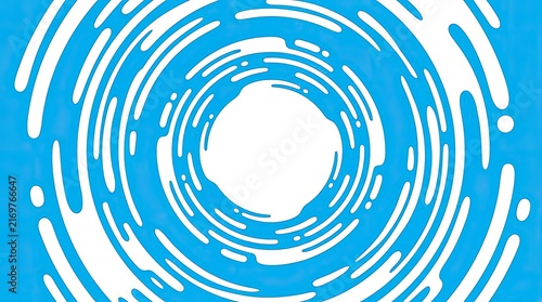 Abstract blue and white circular splatter pattern
