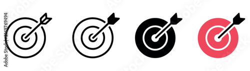 Photography Target icon set