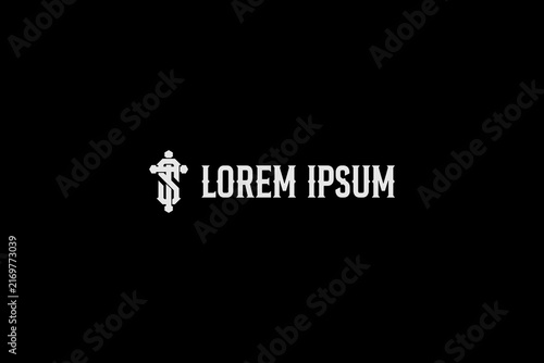 Letter S and T monogram logo vector template