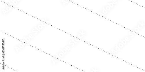 Fotografía Set of long dashed, dotted lines