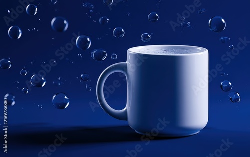 Bubbles Surrounding Coffee Cup